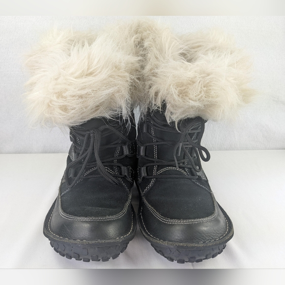 Sorel Kaya Winter Snow Boots Women's Size 7.5 Waterproof Faux Fur Leather Black - Picture 5 of 12